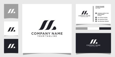 MA or AM letter logo design template vector with business card design
