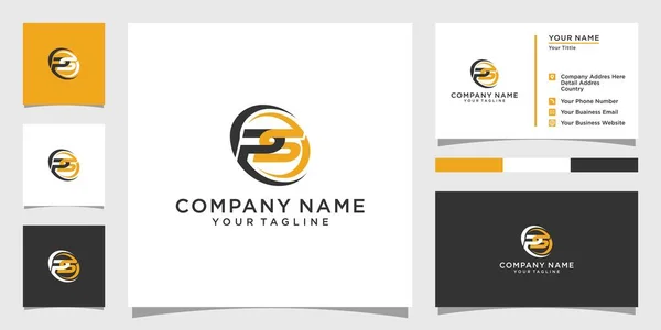 Initial Letter Logo Design Vector Business Card Design — Stock Vector