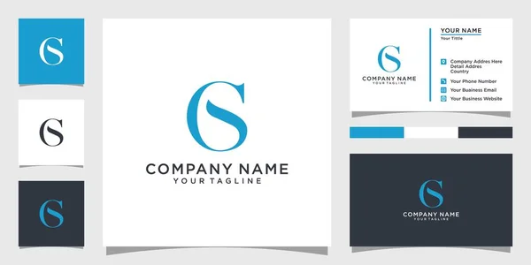Initial Letter Design Monogram Business Card Design — Vetor de Stock