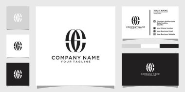 SC or CS initial letter design monogram with business card design