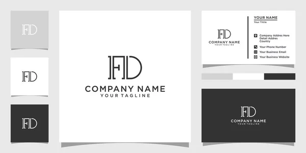 Initial Letter Logo Design Vector Business Card Design — стоковый вектор