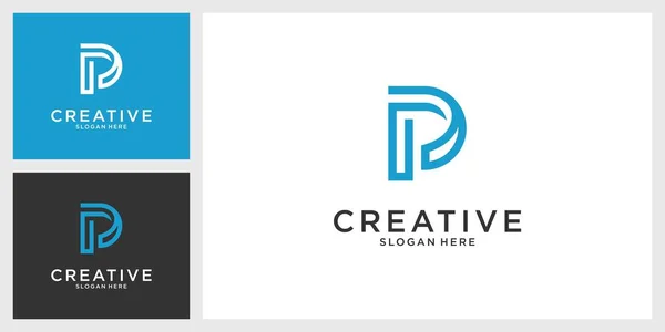 Initial Letter Logo Design Vector — Stok Vektör