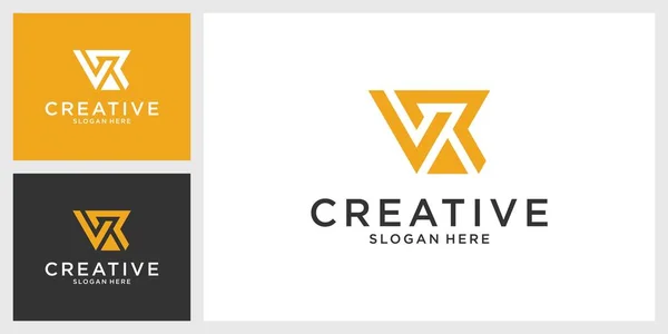 Vetor Design Logotipo Letra Inicial — Vetor de Stock
