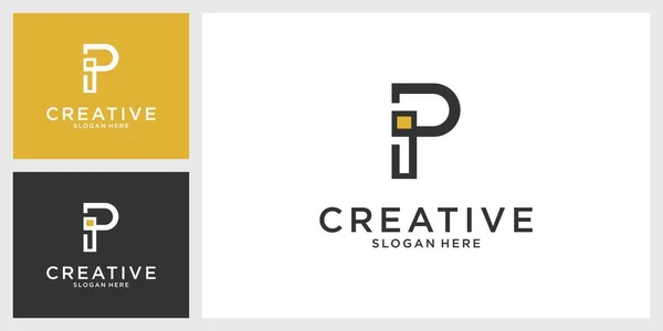 Conceito Design Logotipo Carta Inicial —  Vetores de Stock
