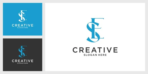 Carta Inicial Logo Design Vector Ilustração De Stock
