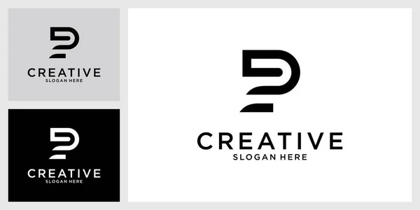 Carta Inicial Logotipo Vetor Design — Vetor de Stock
