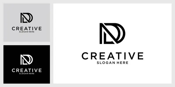 ND ya da DN ilk harf logo tasarımı kavramı