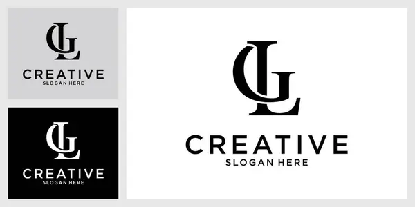 stock vector GL or LG initial letter logo design vector