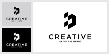 B or BB initial letter logo design vector