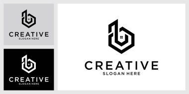 B or BB initial letter logo design vector concept