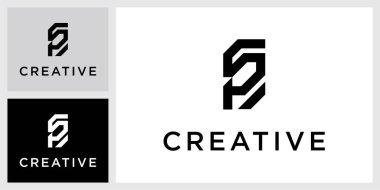 SP veya PS ilk harf logo tasarım vektörü kavramı.