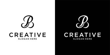 PB veya BP ilk harf logo tasarım vektör şablonu