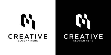 M initial letter logo design vector concept.