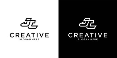 C veya CJ ilk harf logo tasarım vektörü kavramı
