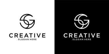 SG or GS initial letter logo design vector.