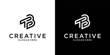 TB or BT initial letter logo design vector.