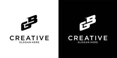 GB or BG initial letter logo design vector concept