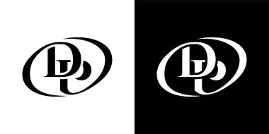 DP veya PD ilk harf logo tasarım vektör şablonu