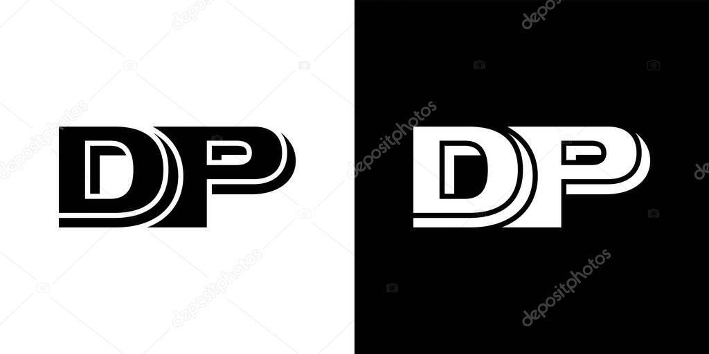 DP or PD initial letter logo design vector template