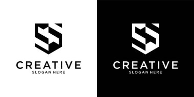 SS or S initial letter logo design vector