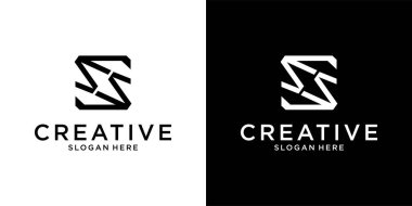 SS or S initial letter logo design vector