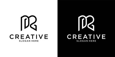 DR veya RD ilk harf logo tasarım vektörü kavramı