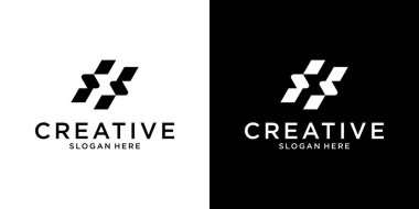 SS or S initial letter logo design vector