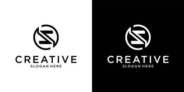 SS or S initial letter logo design vector