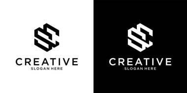 SC ya da CS ilk harf logo tasarımı monogramı