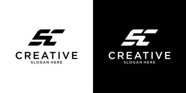 SC ya da CS ilk harf logo tasarımı monogramı
