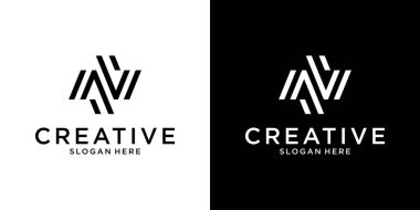 Initial letter N monogram logo design vector