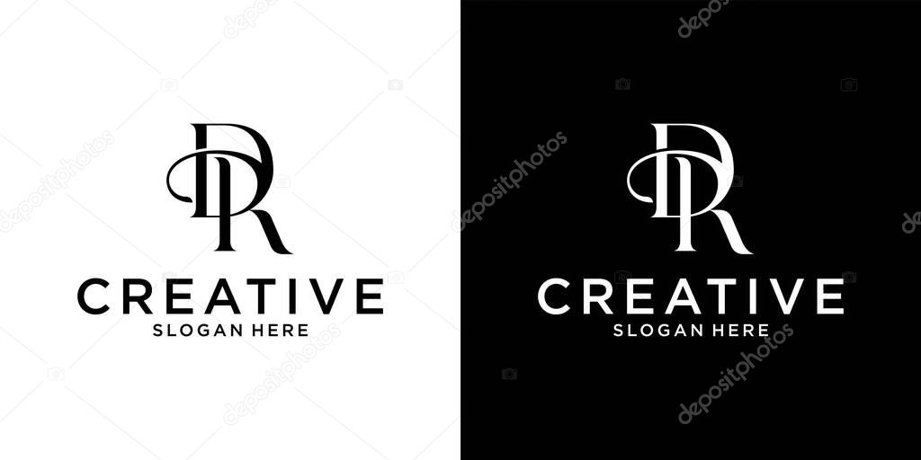 DR or RD initial letter logo design vector concept