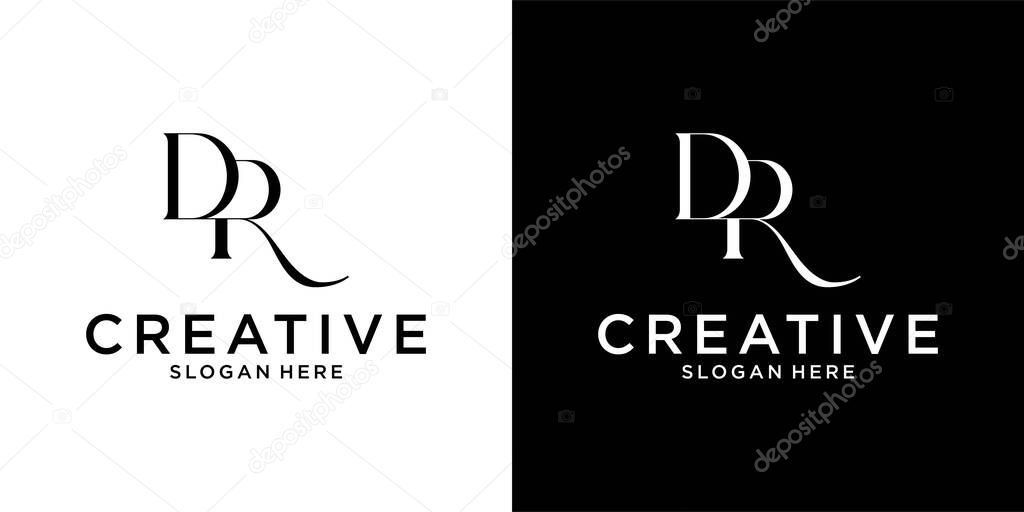DR or RD initial letter logo design vector concept