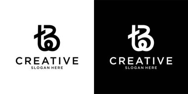 TB or BT initial letter logo design vector