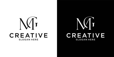 MG or GM initial letter logo design vector