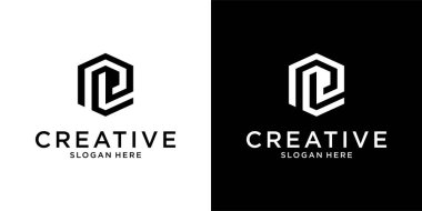 PL veya LP ilk harf logo tasarım vektörü kavramı