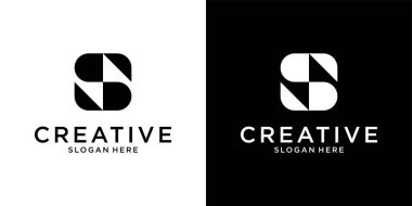 S or SS initial letter logo design vector