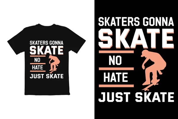 Skating Shirt Design Print Product Other — Stock Vector