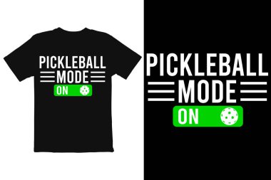 t-shirt tasarım vektöründe pickleball kipi