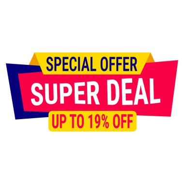 Süper anlaşma özel teklifi 80 'e kadar indirimli reklam poster tasarım vektörü