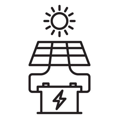 Solar battery icon. Element of technologies vector illustration