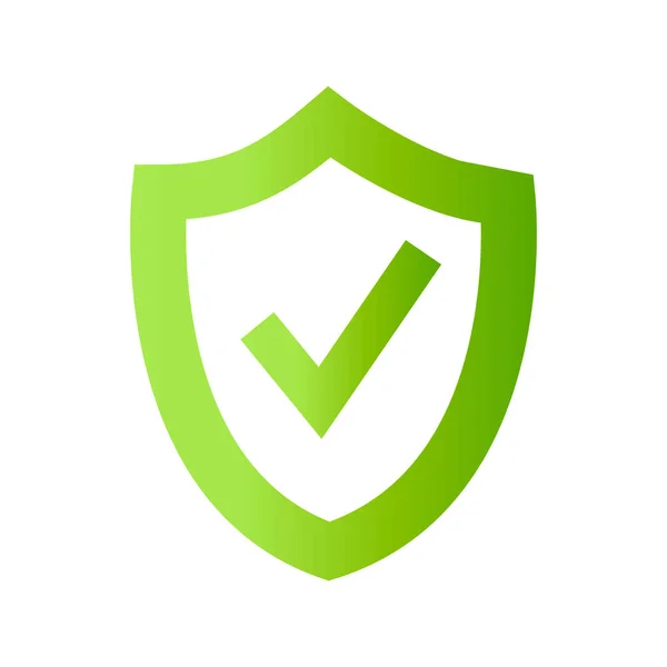 Shield icon, Security shield logotype with check mark.