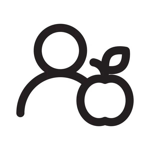 Nutritionist outline icon. Diet plan, planner, healthy menu vector illustration