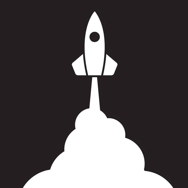 Startup icon. Rocket Launched vector illustration