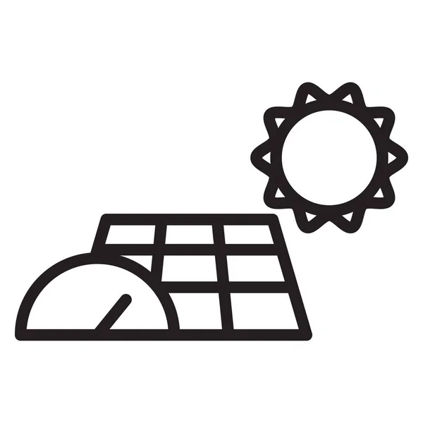 Solar panel counter and sun icon. Element of technologies vector illustration