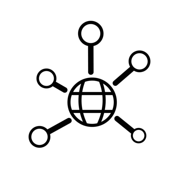 Global Networking Icon, Social Network Vector Icon.