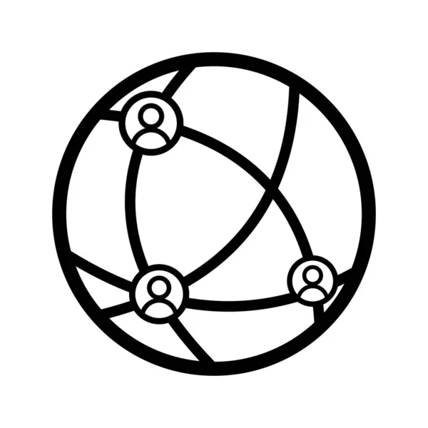 Global Networking Icon, Social Network Vector Icon.