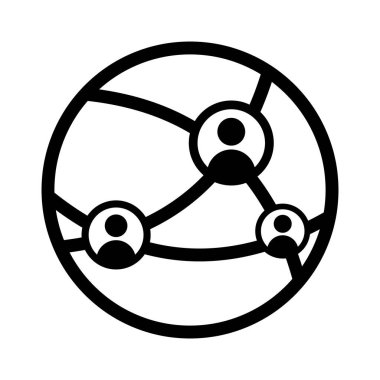 Global Networking Icon, Social Network Vector Icon.