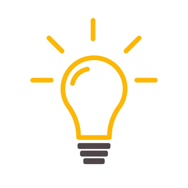 Light Bulb Line Icon Vector,  Isolated On White Background, Creative Thinking, Analytical Thinking For Processing.