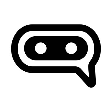 Chatbot Icon. Chat Bot Logo Concept. Modern Flat Illustration Isolated On White Background.
